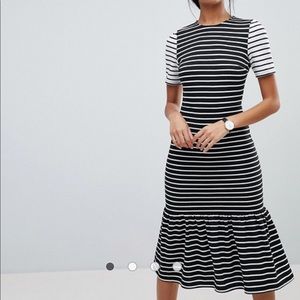 ASOS Midi Dress With Pep Hem